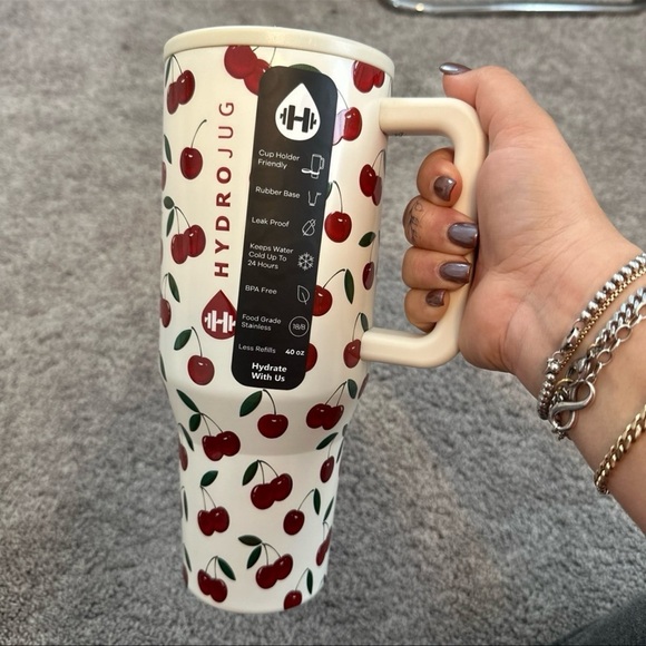 Limited Edition HydroJug Travel Tumbler Cherry Design- 40 oz - Picture 2 of 2